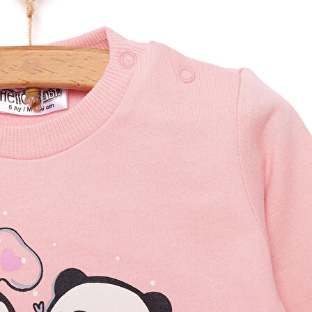 HelloBaby Basic Kız Az Şardonlu Sweatshirt Kız Bebek