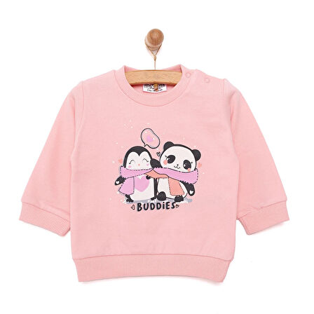 HelloBaby Basic Kız Az Şardonlu Sweatshirt Kız Bebek