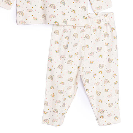 HelloBaby Kaşkorse Gökkuşağı Uzun Kol Pijama Takımı