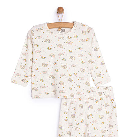 HelloBaby Kaşkorse Gökkuşağı Uzun Kol Pijama Takımı