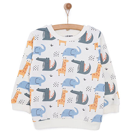 HelloBaby Basic Erkek Az Şardonlu Sweatshirt Erkek Bebek