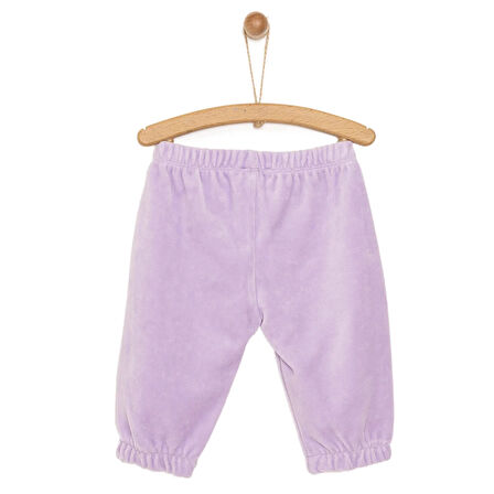 HelloBaby Basic Lastikli Kadife Eşofman Alt Kız Bebek
