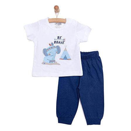 HelloBaby Erkek Kısa Kol Pijama Takımı Erkek Bebek