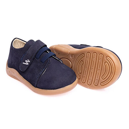 BabyWalk Erkek Bebek Spor Ayakkabı Suni Deri Lacivert
