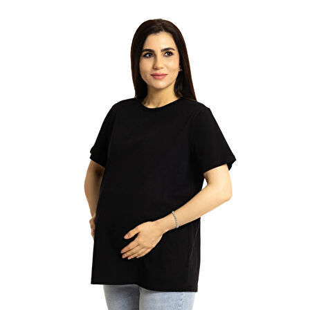 baby mom Hamile Basic Kısa Kol Tshirt Anne Giyim