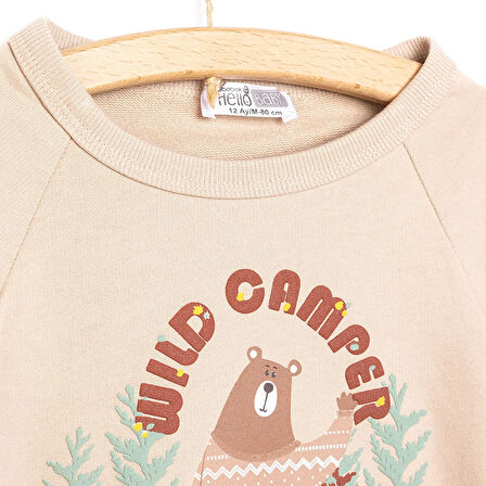 HelloBaby Forest Camp Erkek Sweatshirt Erkek Bebek