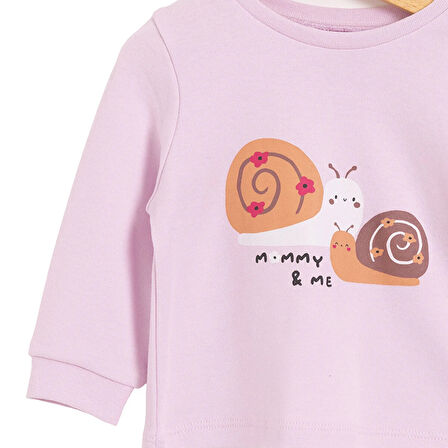 HelloBaby Bisiklet Yaka Salyangoz Desen Pijama Takımı Kız Bebek