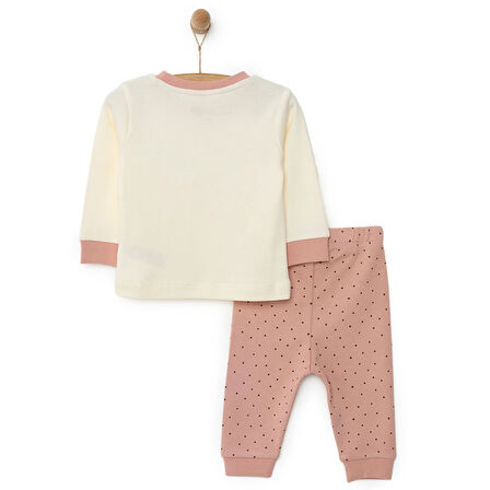 HelloBaby Fil Desen Bisisklet Yaka Pijama Takımı Kız Bebek