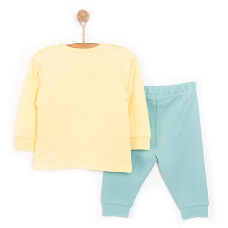 HelloBaby Dinazorlu Mint Bisiklet Yaka Pijama Takımı Erkek Bebek
