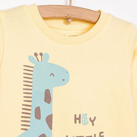 HelloBaby Dinazorlu Mint Bisiklet Yaka Pijama Takımı Erkek Bebek