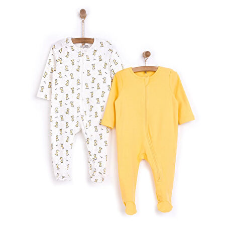 HelloBaby Yenidoğan Erkek 2li Patikli Tulum Erkek Bebek