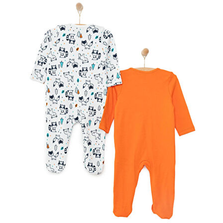 HelloBaby Yenidoğan Erkek 2li Patikli Tulum Erkek Bebek