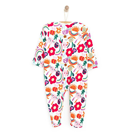 HelloBaby Yenidoğan Kız  Patikli Tulum Kız Bebek