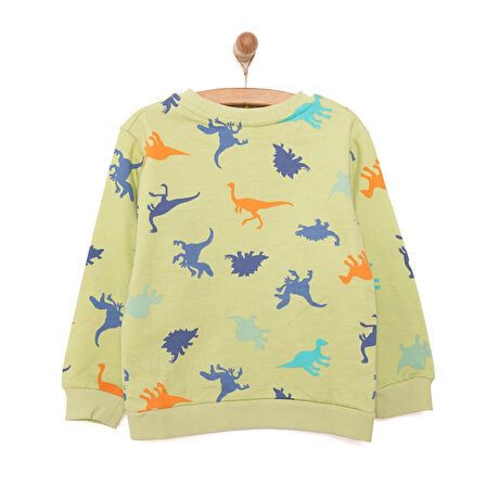 HelloBaby Basic Az Şardonlu Aslan Desenli Sweatshirt Erkek Bebek