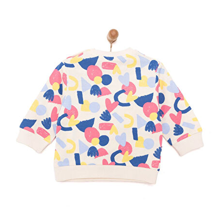 HelloBaby Basic Az Şardonlu Aslan Desenli Sweatshirt Kız Bebek