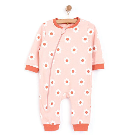 HelloBaby Fermuarlı Patiksiz Tulum Kız Bebek