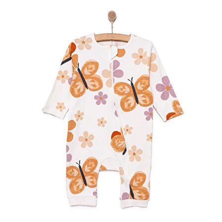 HelloBaby Fermuarlı Patiksiz Tulum Kız Bebek
