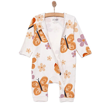 HelloBaby Fermuarlı Patiksiz Tulum Kız Bebek