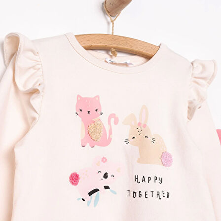 HelloBaby Happy Animals Kız Bluz - Tayt Kız Bebek