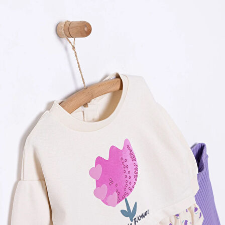 HelloBaby Tulip Kız Sweatshirt - Tayt Kız Bebek