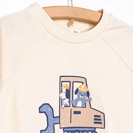 HelloBaby Vehicles Line Erkek Pantolon-Tshirt-Ceket Erkek Bebek