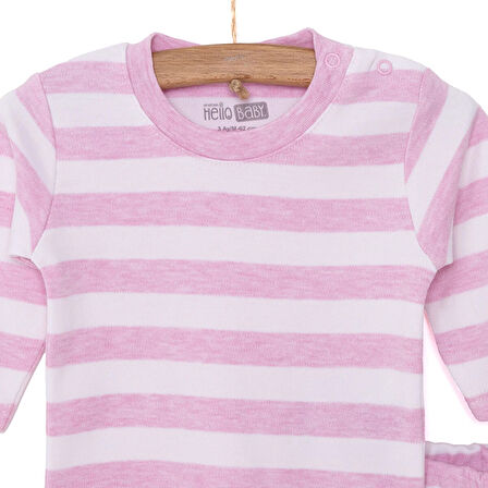 HelloBaby Yenidoğan Çizgili Tshirt-Tayt 2li Takım Unisex