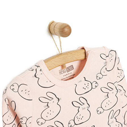 HelloBaby Kız Uzun Kol Body Kız Bebek