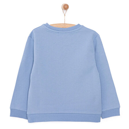 HelloBaby Basic Az Şardonlu Aslan Desenli Sweatshirt Erkek Bebek