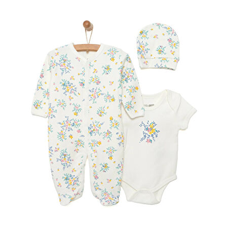 HelloBaby Tulum-Body-Şapka Kız Bebek