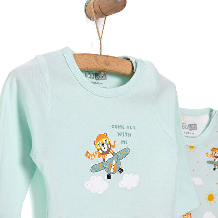 HelloBaby Erkek 2li Uzun Kol Body Erkek Bebek