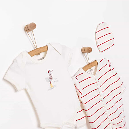HelloBaby Erkek Tulum-Body-Şapka Erkek Bebek