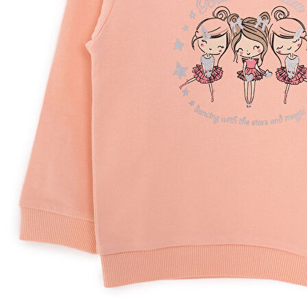 HelloBaby Basic Az Şardonlu Aslan Desenli Sweatshirt Kız Bebek