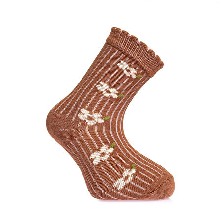 HelloBaby Çiçek Desenli 5'li Soket Çorap Kız Bebek