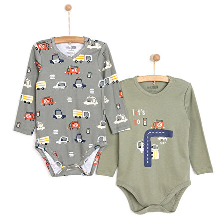 HelloBaby Erkek 2li Uzun Kol Body Erkek Bebek
