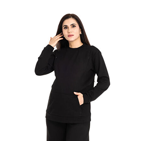 baby mom Emzirme Özellikli Hamile Sweatshirt Anne Giyim