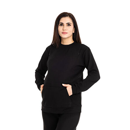 baby mom Emzirme Özellikli Hamile Sweatshirt Anne Giyim