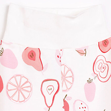 HelloBaby Yenidoğan Geniş Bel  Meyve Desenli 2li Patikli Alt Kız Bebek