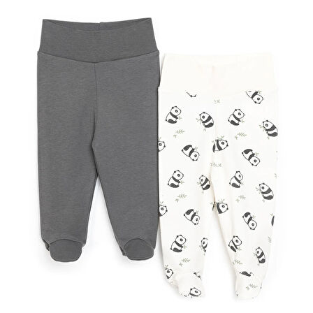 HelloBaby Yenidoğan Geniş Bel Zürafa Desenli 2li Patikli Alt Erkek Bebek