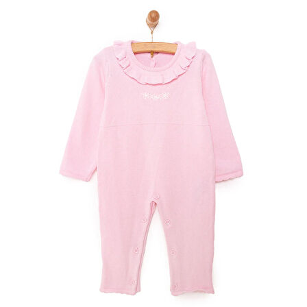 HelloBaby Yenidoğan Kız Triko Patiksiz Tulum Kız Bebek