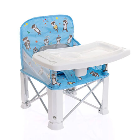 baby plus Picnic Yükselticili Mama Sandalyesi, 3 Noktalı Emniyet Kemerli, Kaymaz Ayaklı, 15 kg Kapasiteli, Zürafa Arkadaşım
