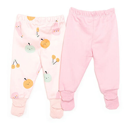 HelloBaby Kız 2li Çoraplı Pantolon metraj Kız Bebek