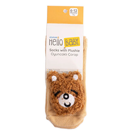 HelloBaby Unisex Teddy Ayıcıklı Oyuncaklı Çorap Unisex