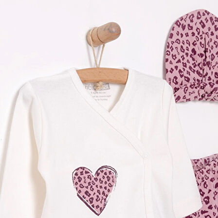 HelloBaby Yenidoğan Zıbın-Şapka-Patikli