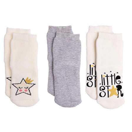 HelloBaby Unisex 3lü Havlu Çorap Unisex