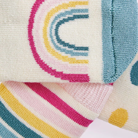 HelloBaby Kız Bebek 3lü Havlu Çorap Açık Pembe