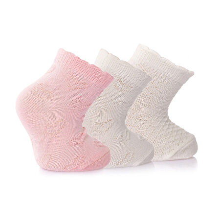 HelloBaby Kız 3lü Soket Çorap Kız Bebek