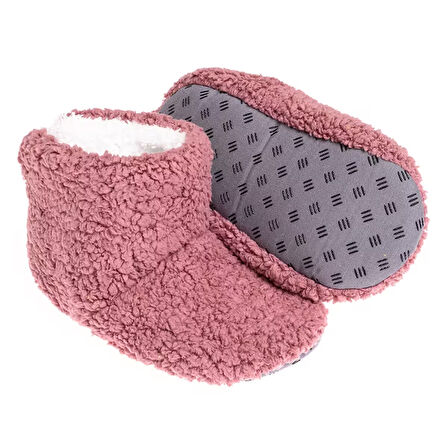 HelloBaby Kız Bebek Panduf Wellsoft Teddy Mürdüm 25-26