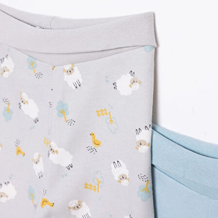 HelloBaby Erkek Bebek Yenidoğan 2li Patikli Alt