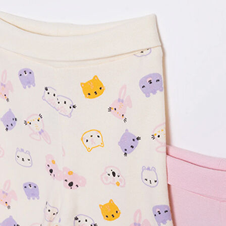 HelloBaby Kız Bebek Yenidoğan 2li Patikli Alt