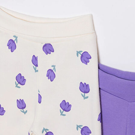 HelloBaby Kız Bebek Yenidoğan 2li Patikli Alt